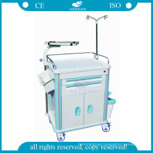AG-ET014B1 multifunction ABS Plastic hospital plastic trolley cart